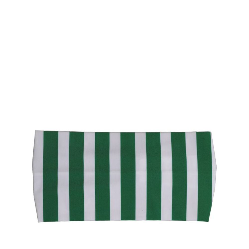 Dolce & Gabbana Green White Stripes Nylon Head Wrap One Size Women's Headband